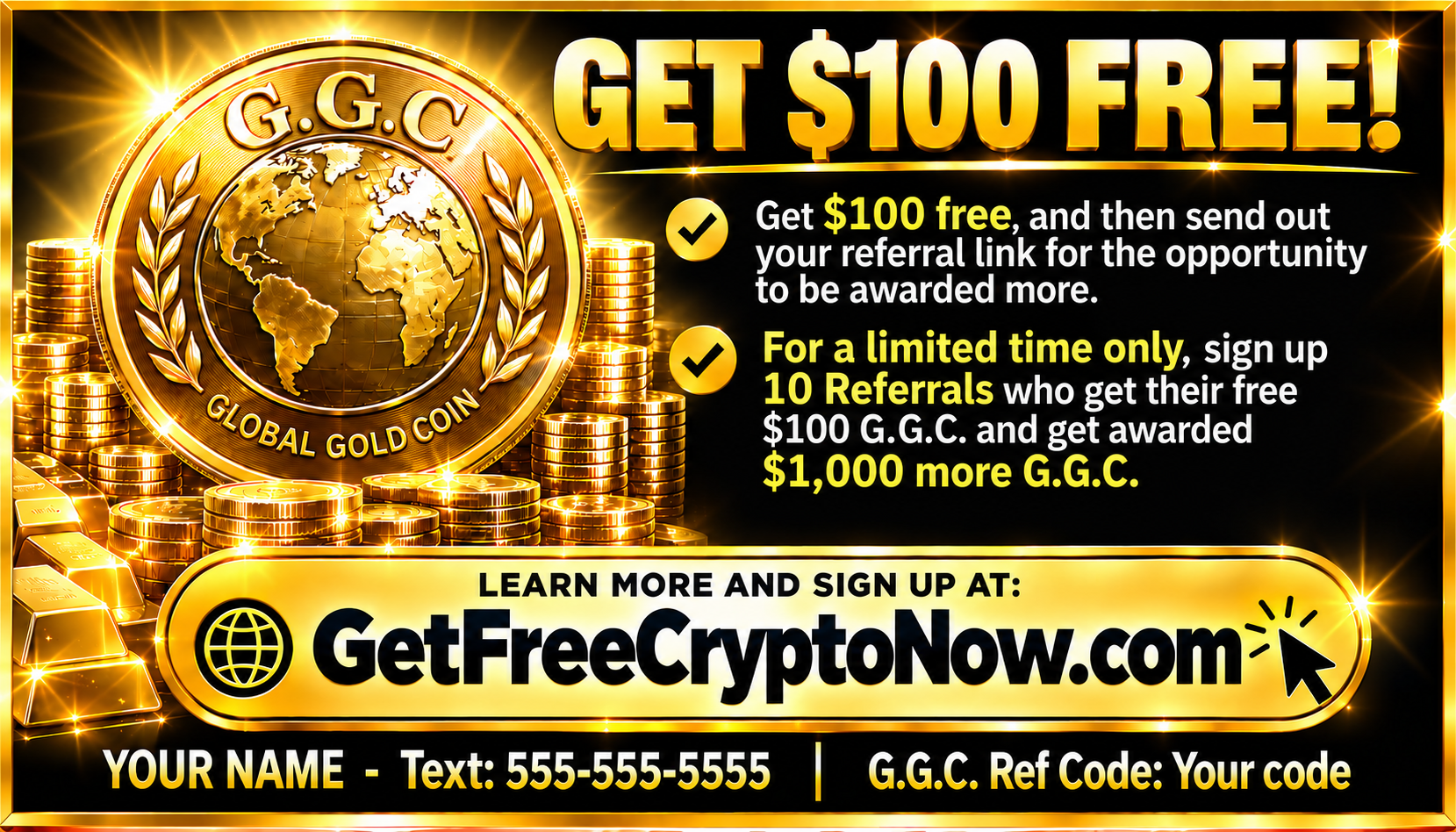 Sample G.G.C. referral business card